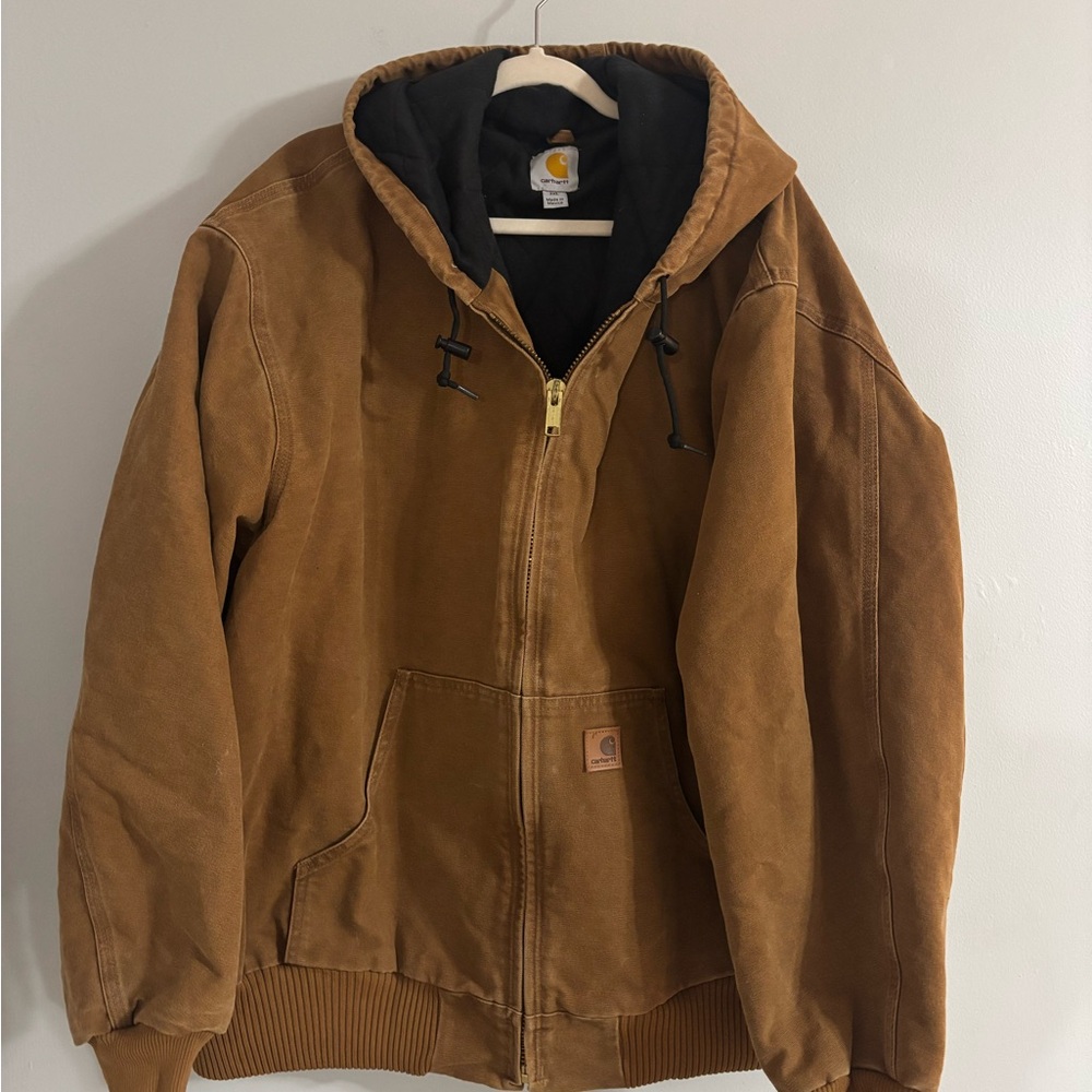 Carhartt Men's Tan Hooded Performance Jacket